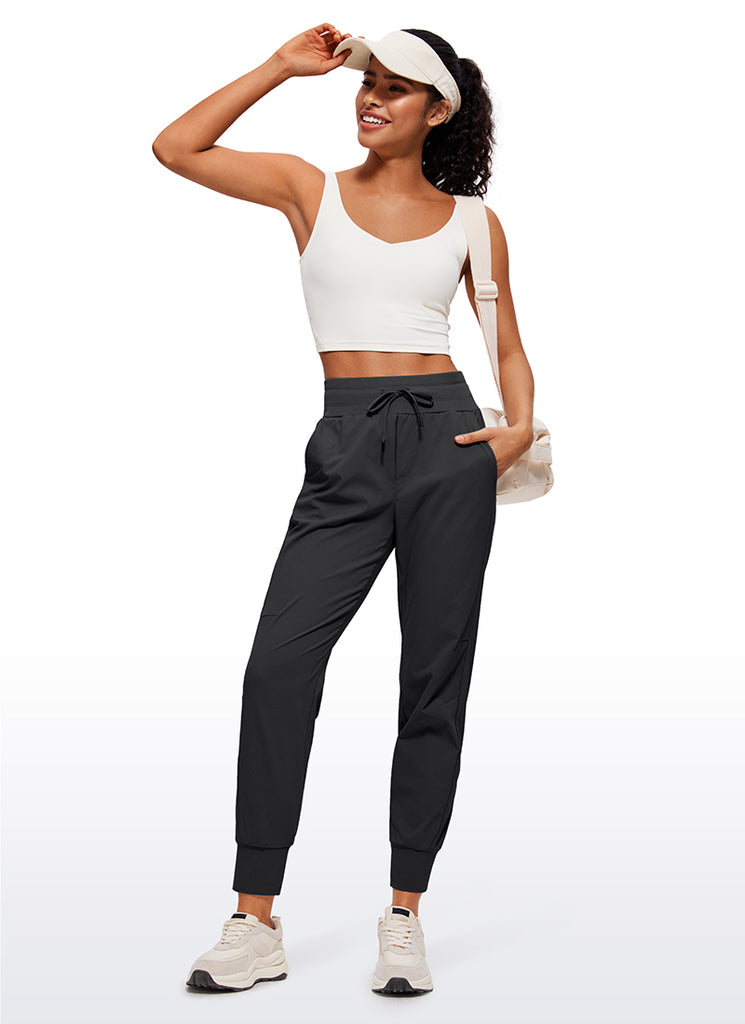 CRZ YOGA Women's Hiking Casual Relaxed Fit Ripstop Jogger Pockets 28'' Nubei blue