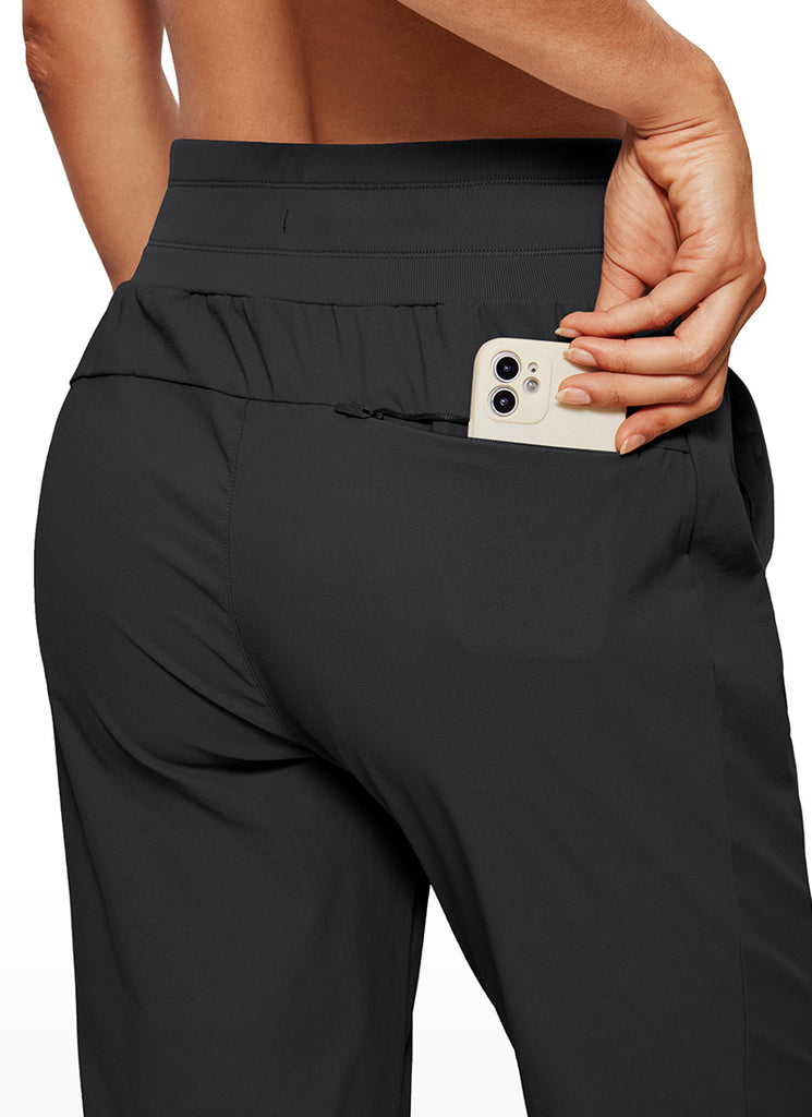 CRZ YOGA Women's Hiking Casual Relaxed Fit Ripstop Jogger Pockets 28'' Nubei blue