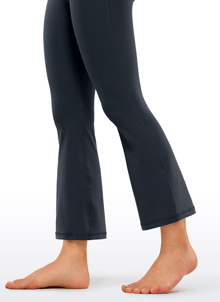 CRZ YOGA Womens Butterluxe Flare Leggings 25.6" - High Waist V Cross True Navy