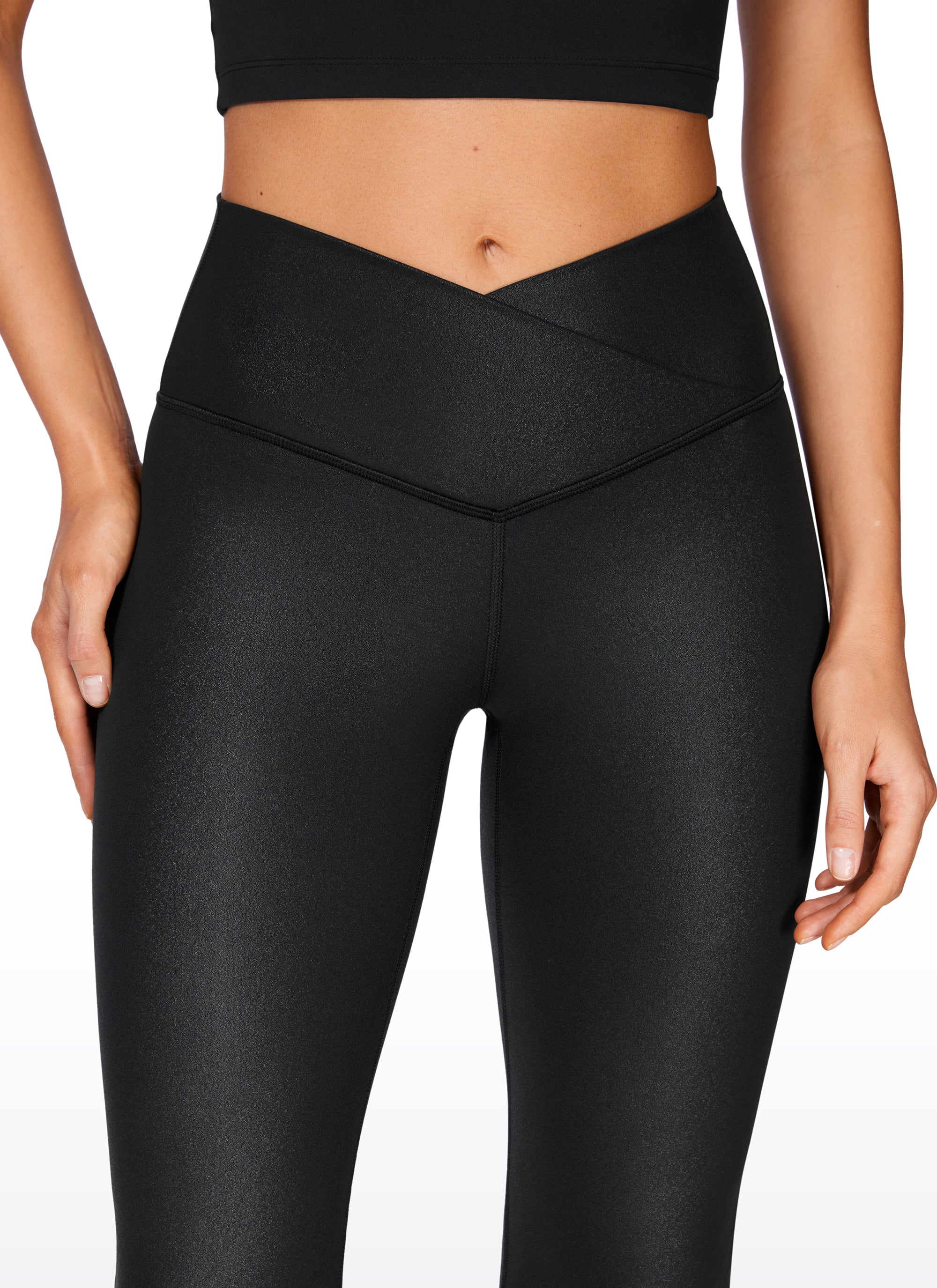 CRZ YOGA Women Butterluxe V Crossover High Waist Flare Leggings 31