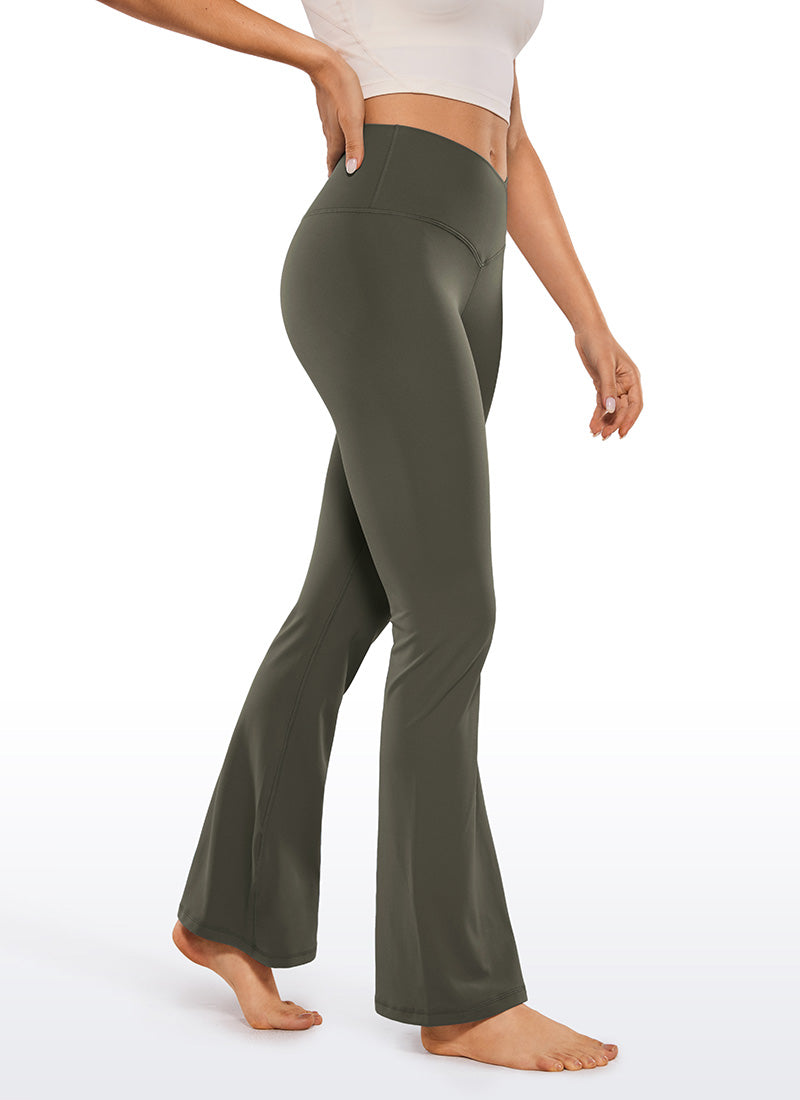 CRZ YOGA Women Butterluxe V Crossover High Waist Flare Leggings 31