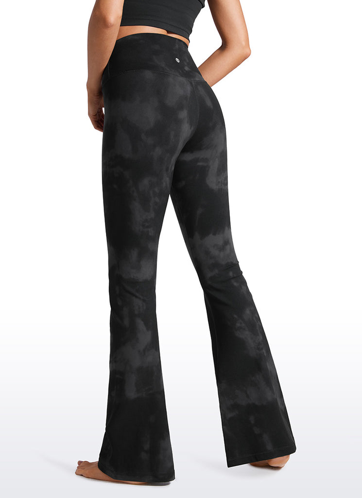 CRZ YOGA Women Butterluxe V Crossover High Waist Flare Leggings 31" Deep Purple