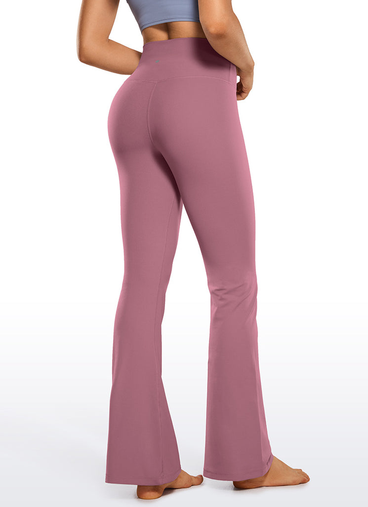 CRZ YOGA Women Butterluxe V Crossover High Waist Flare Leggings 31" Viva Magenta