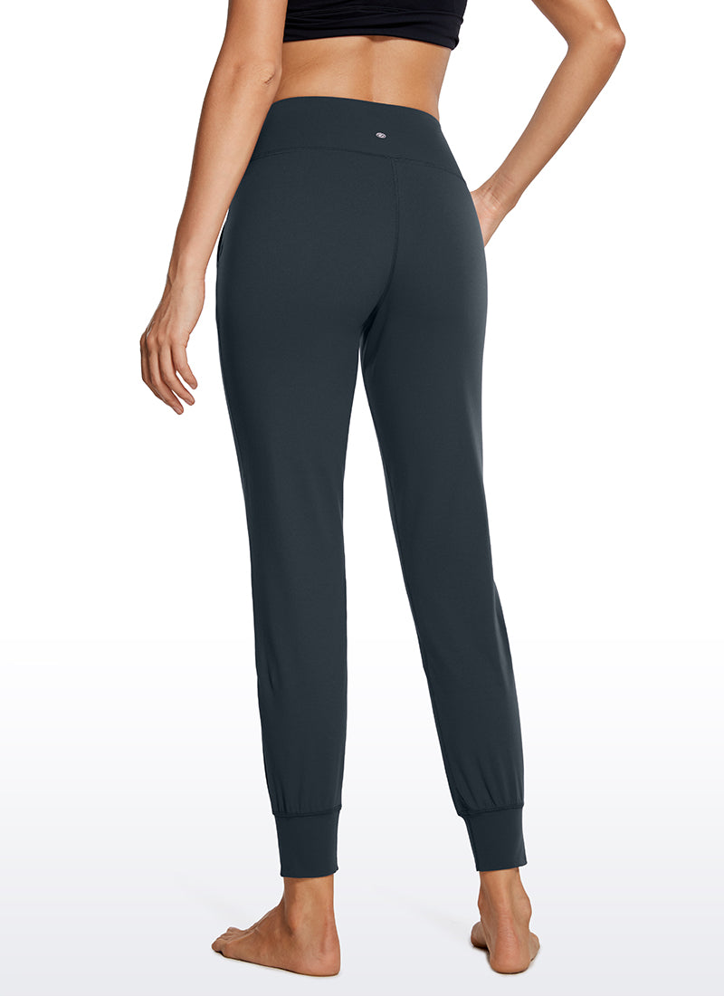 CRZ YOGA Women's Butterluxe High Rise Joggers Pants with Pockets 27'' Olive Green