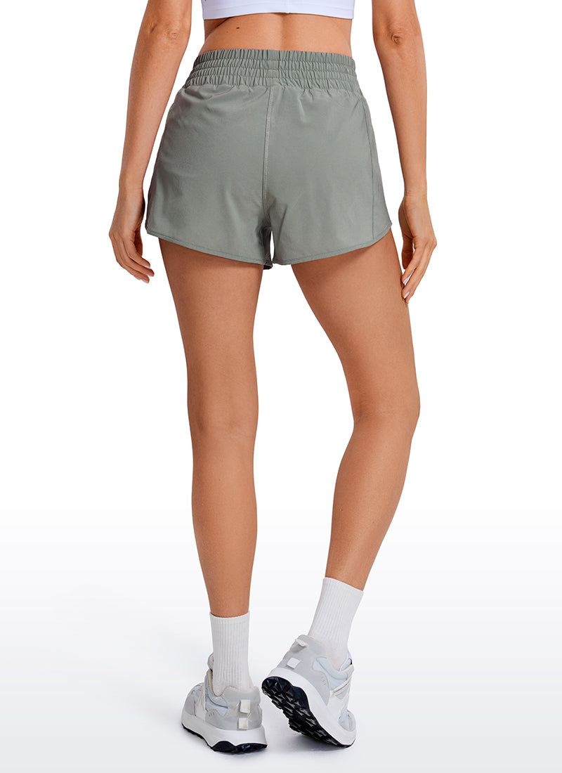 Feathery-Fit Soft High Rise Mesh Liner Shorts with Zip Pockets  2.5''