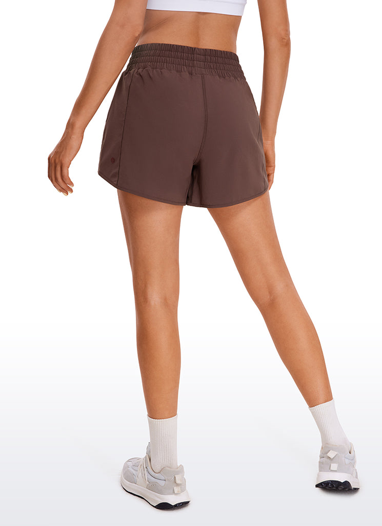 CRZ YOGA Women's Running Feathery-Fit Soft High Rise Lined Shorts 4'' Stelindigo