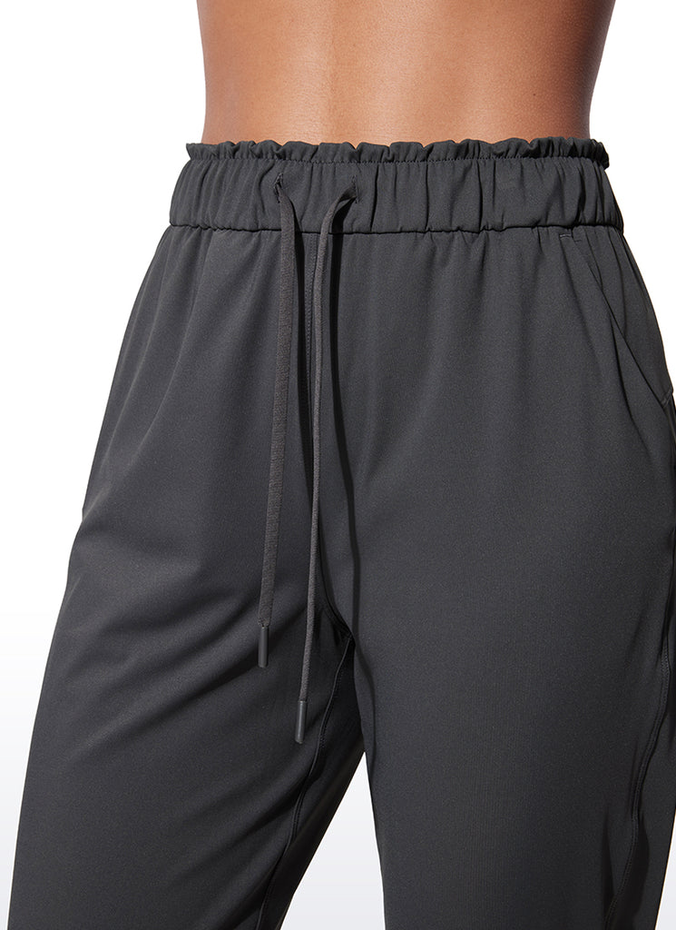 CRZ YOGA Women 4-Way Stretch High Waisted Pockets Joggers Casual 28" Mysterious Grey