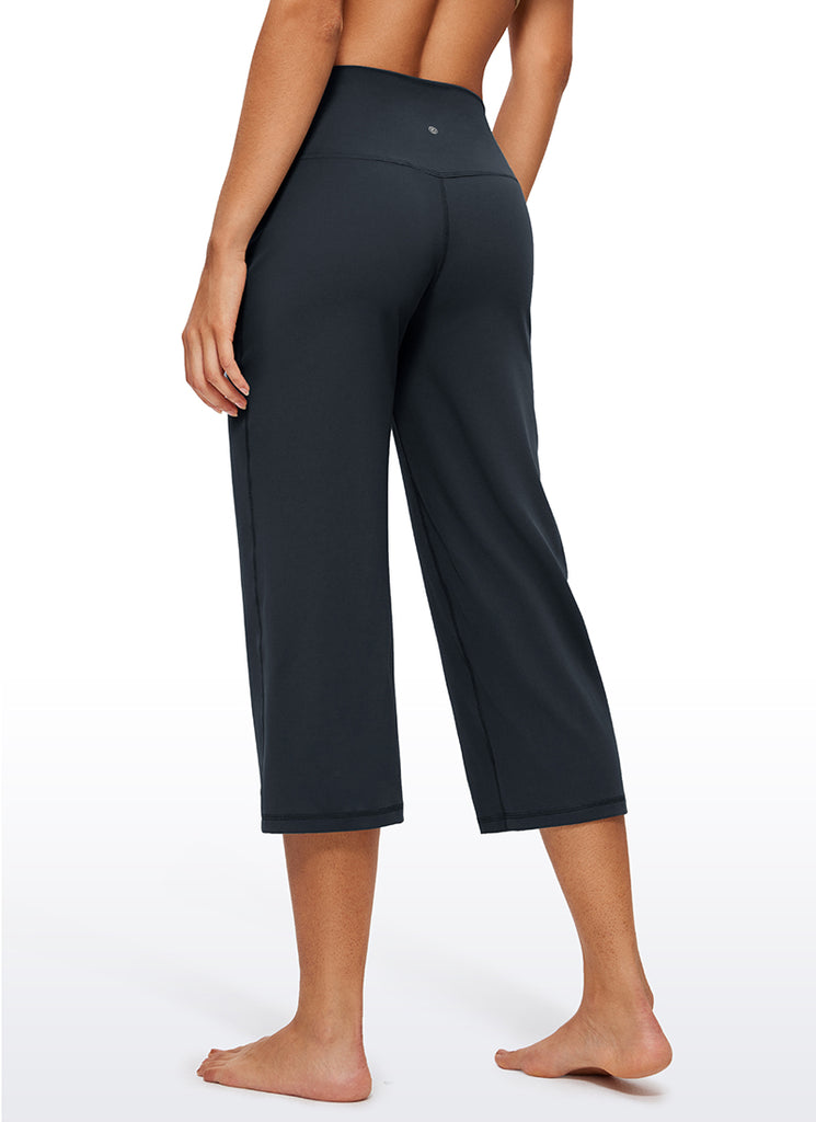 CRZ YOGA Women's Butterluxe High Rise Wide Leg Pants with Pockets 23'' Black