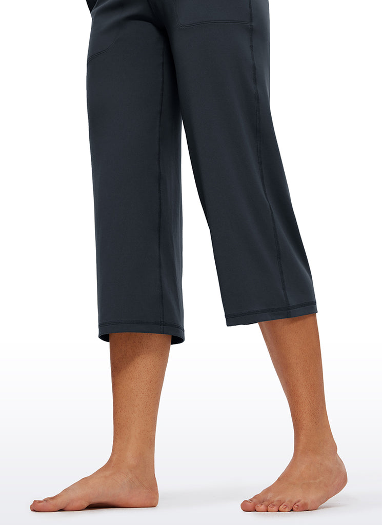 CRZ YOGA Women's Butterluxe High Rise Wide Leg Pants with Pockets 23'' True Navy