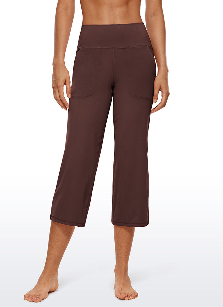 CRZ YOGA Women's Butterluxe High Rise Wide Leg Pants with Pockets 23'' True Navy