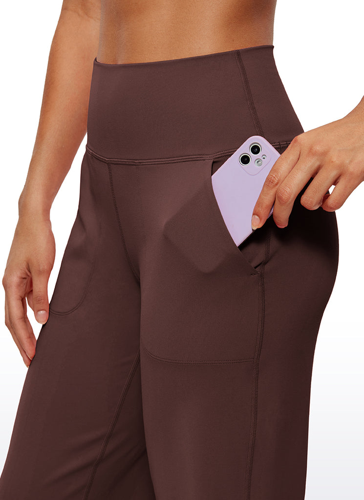 CRZ YOGA Women's Butterluxe High Rise Wide Leg Pants with Pockets 23'' True Navy