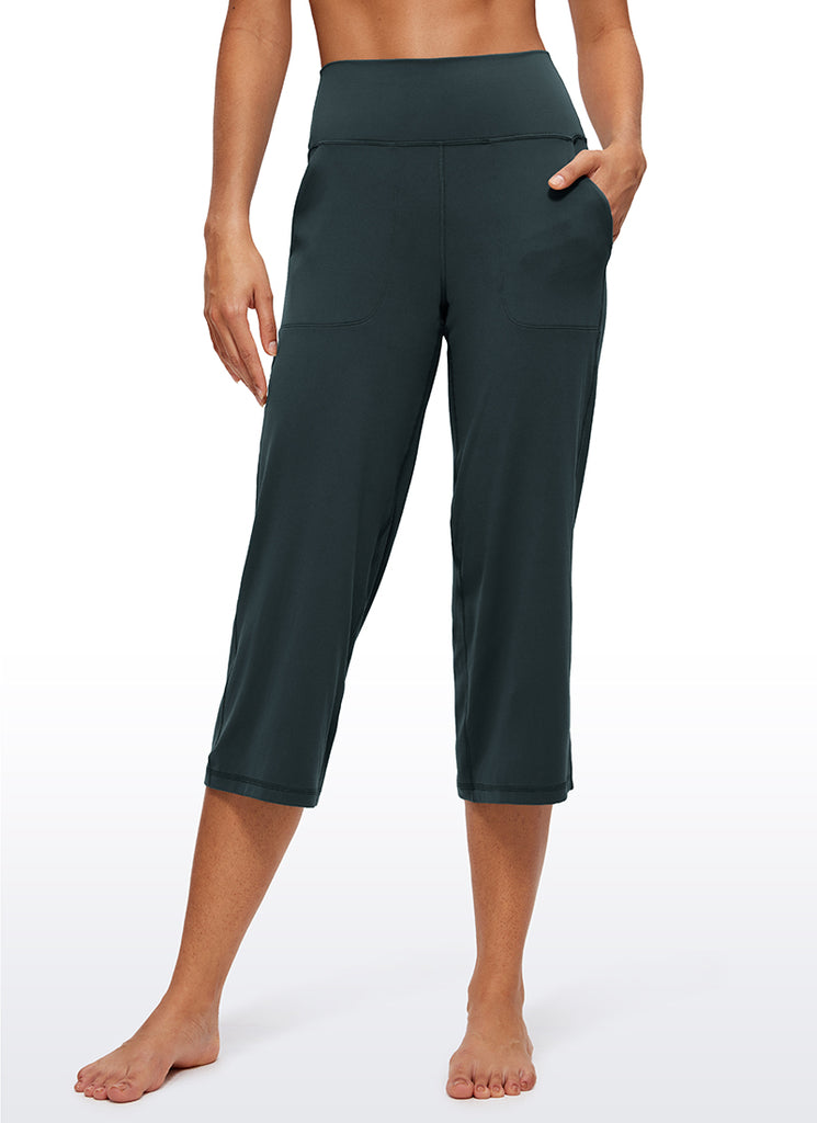 CRZ YOGA Women's Butterluxe High Rise Wide Leg Pants with Pockets 23'' Taupe