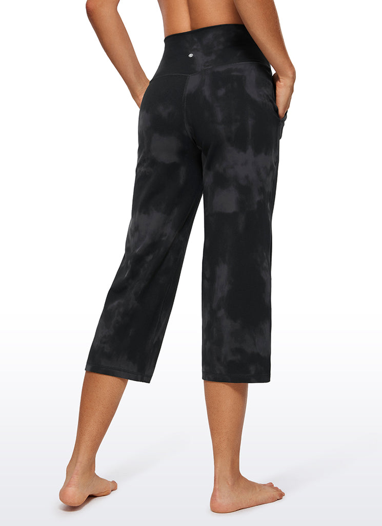 CRZ YOGA Women's Butterluxe High Rise Wide Leg Pants with Pockets 23'' White Apricot