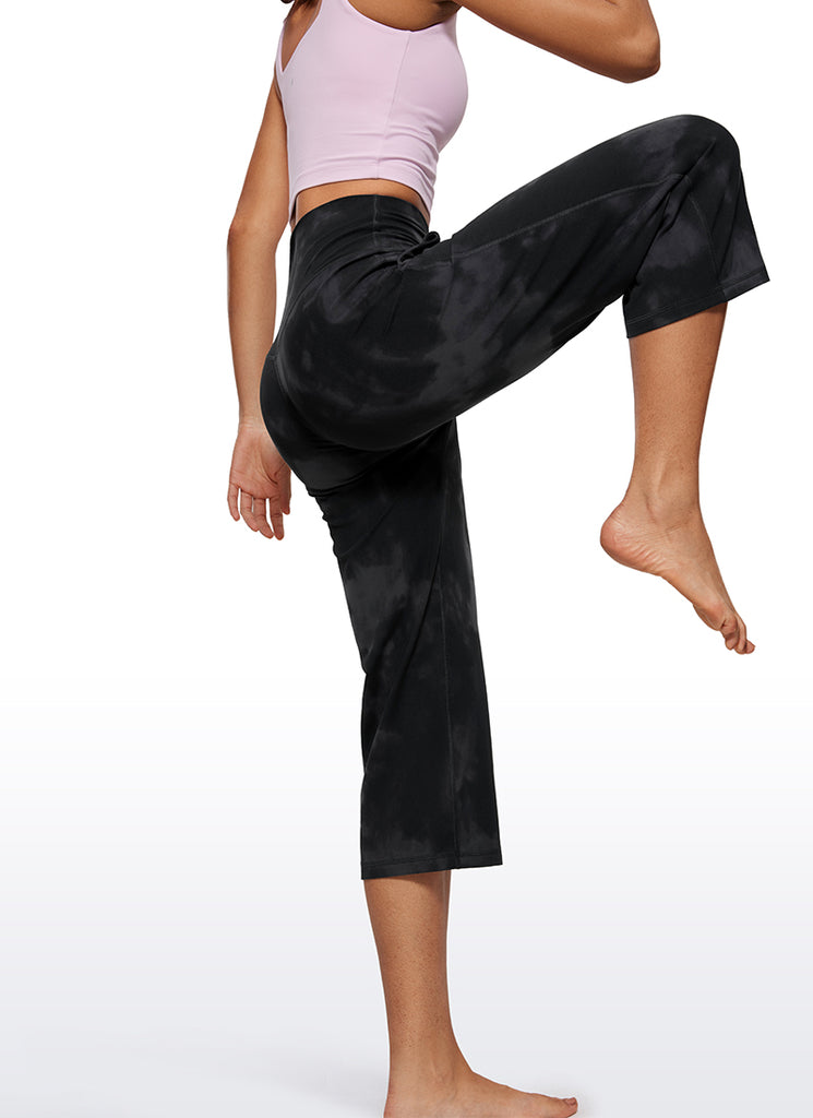 CRZ YOGA Women's Butterluxe High Rise Wide Leg Pants with Pockets 23'' Magenta Purple