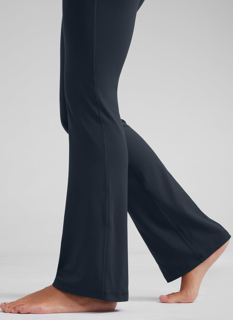 Butterluxe High Waist Flare Wide Leg Bootcut Pockets Leggings 31" Black