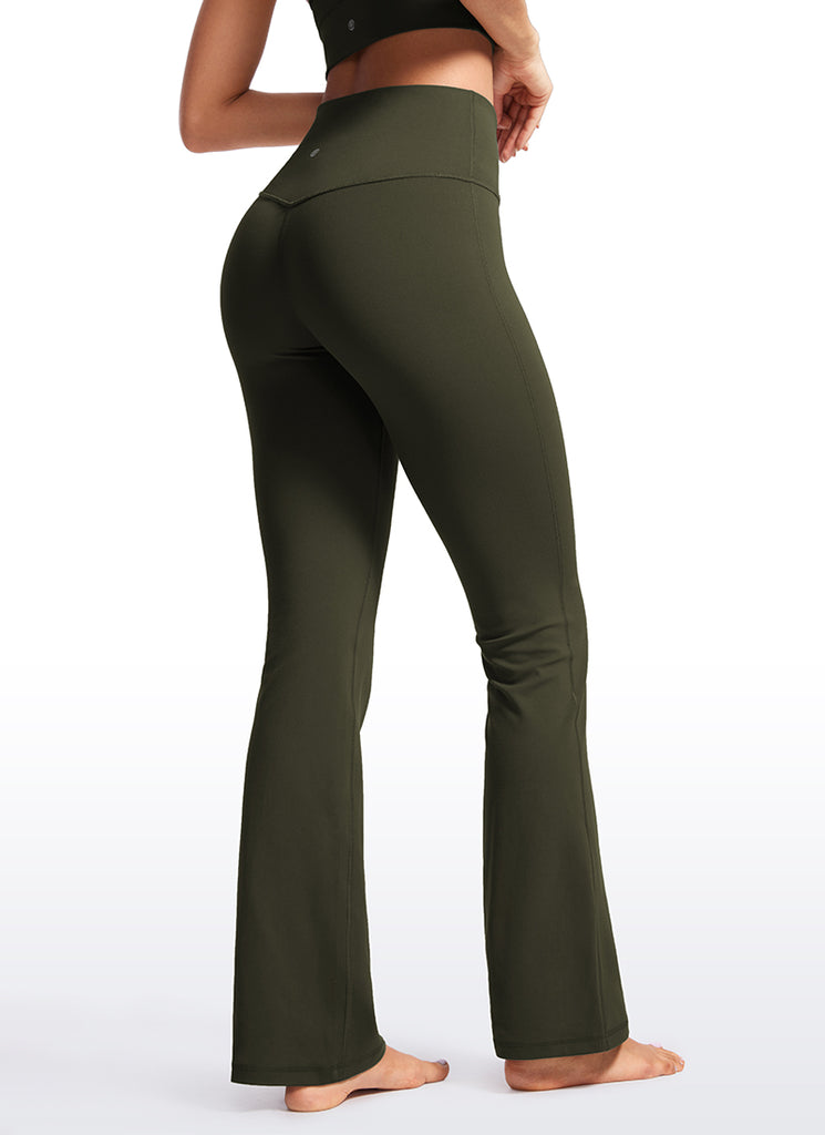 Butterluxe High Waist Flare Wide Leg Bootcut Pockets Leggings 31" True Navy