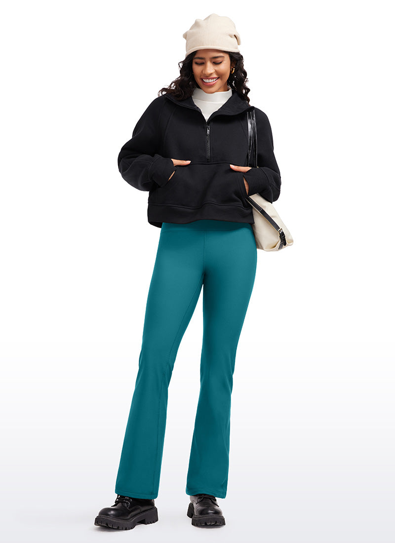 CRZ YOGA Womens Fleece Lined Flare Leggings 31