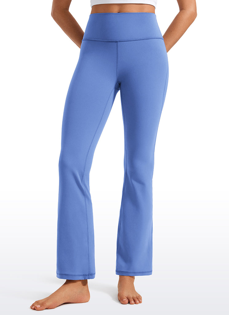 CRZ YOGA Women's Yoga High Waist Butterluxe Flare Pocket Leggings 29" Mysterious Grey