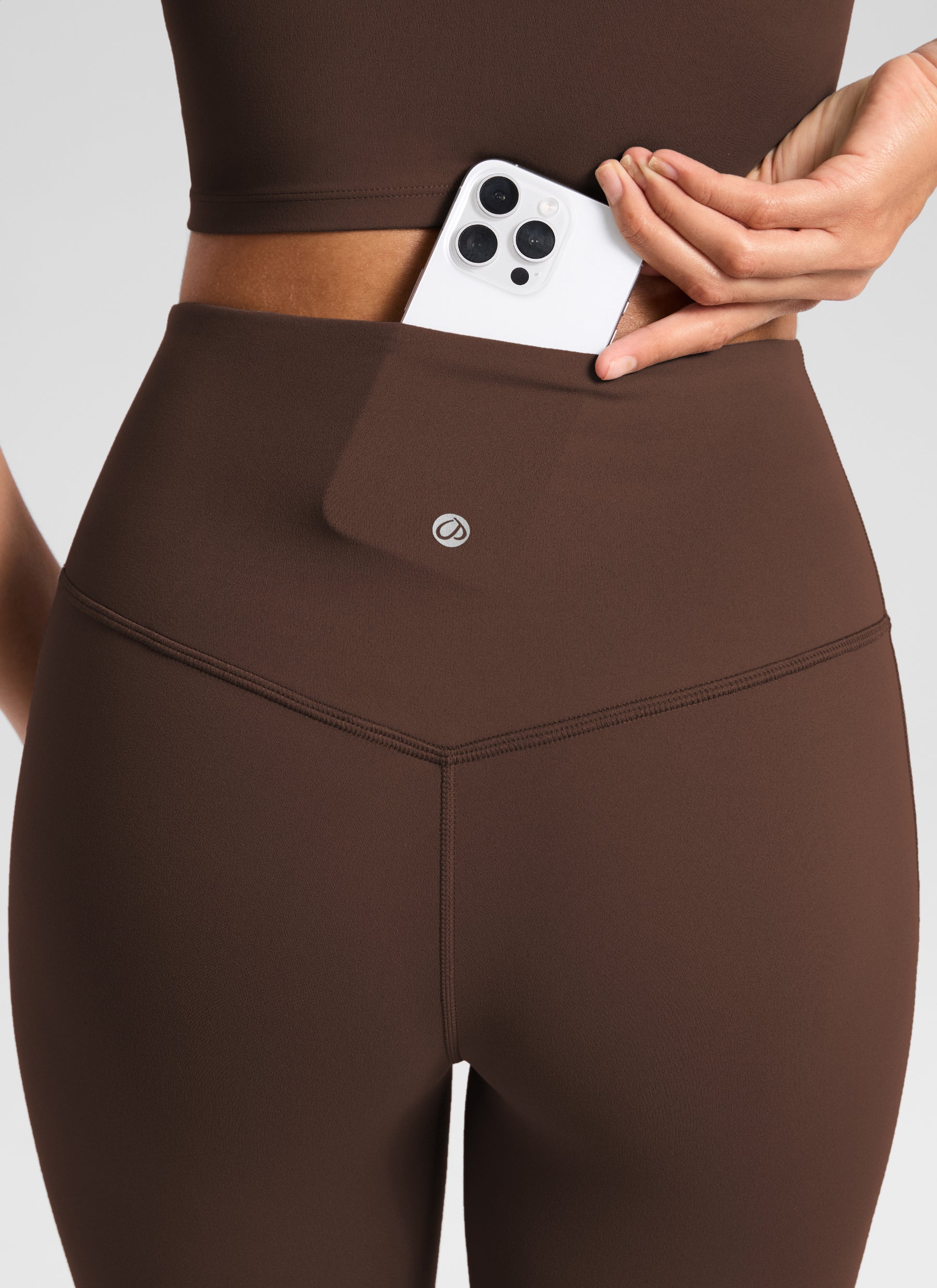 CRZ YOGA Women's Yoga High Waist Butterluxe Flare Pocket Leggings 29