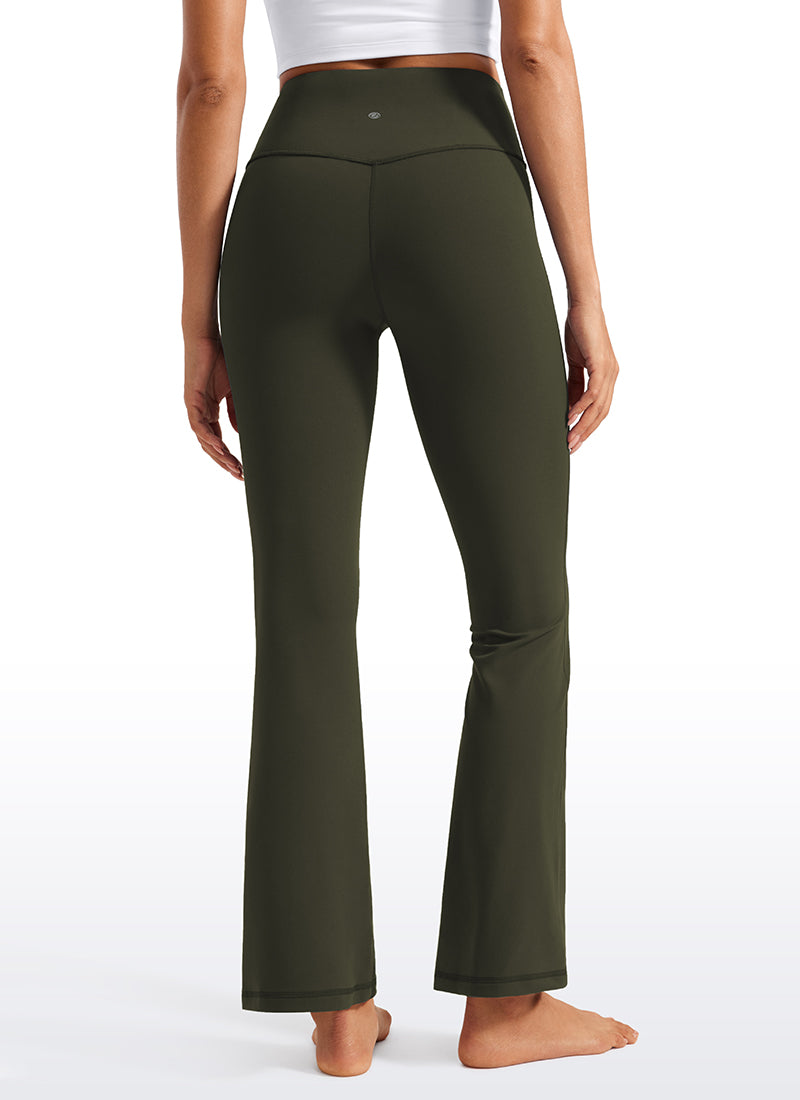 CRZ YOGA Women's Yoga High Waist Butterluxe Flare Pocket Leggings 29