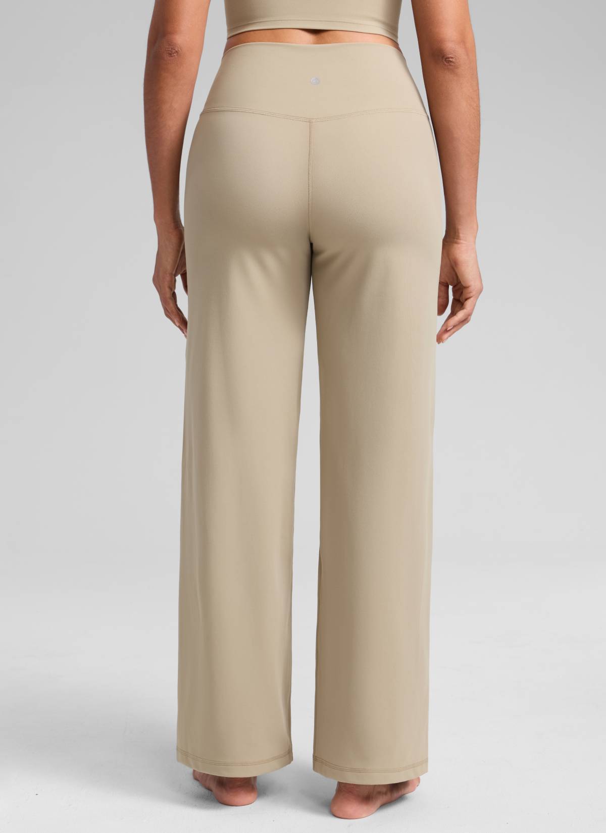 CRZ YOGA Women's Butterlift High Waisted Wide Leg Pants with Pockets Oak