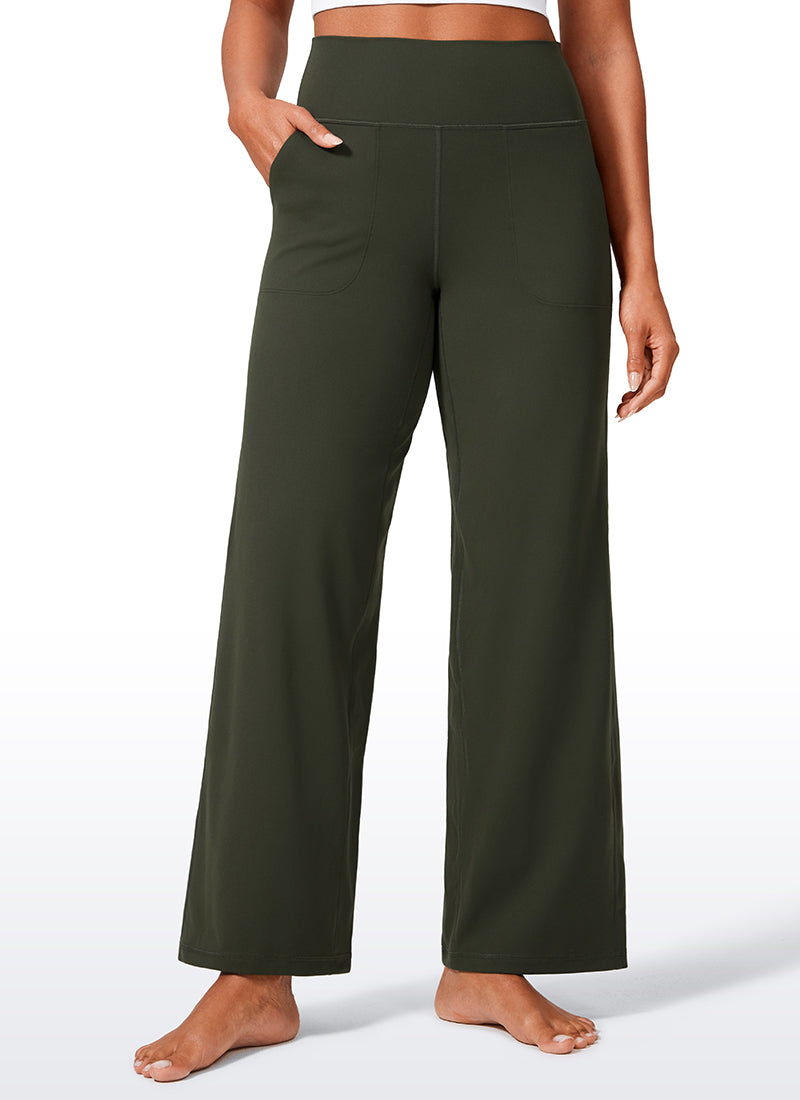 Butterlift High Waisted Wide Leg Pants with Pockets 29