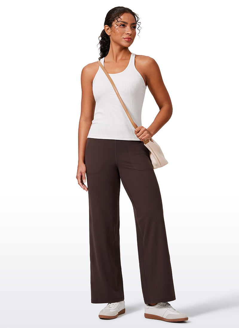 Butterlift High Waisted Wide Leg Pants with Pockets 29