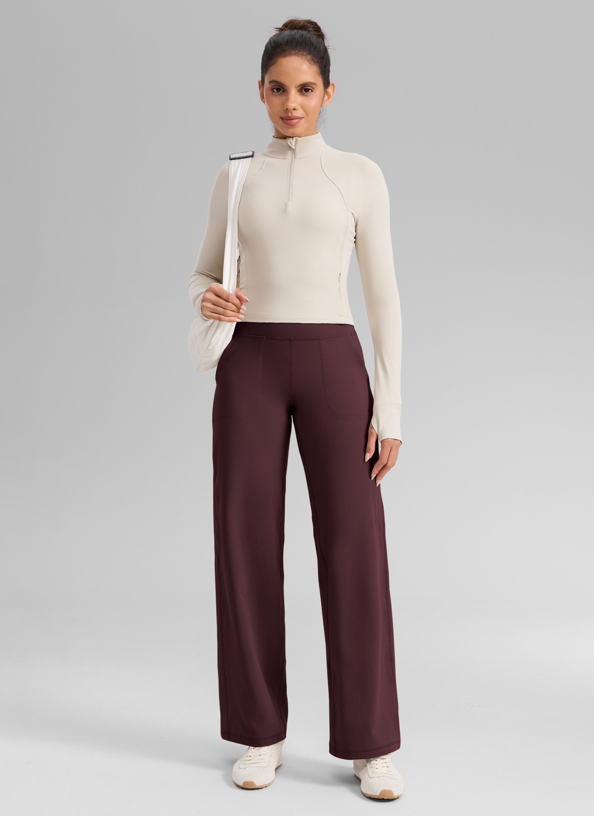 CRZ YOGA Women's Butterlift High Waisted Wide Leg Pants with