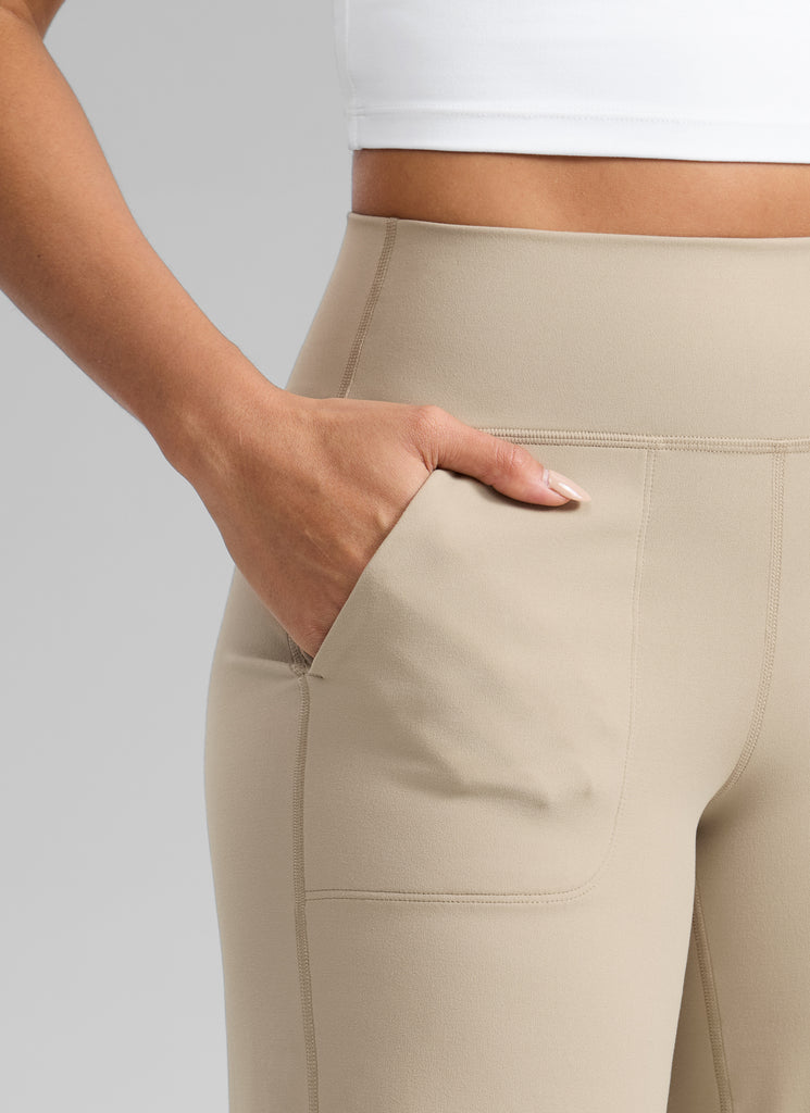 CRZ YOGA Women's Butterlift High Waisted Wide Leg Pants with Pockets Oak