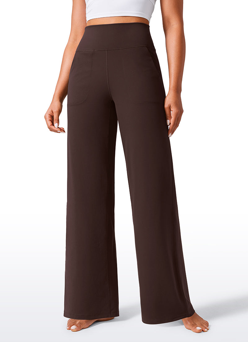 CRZ YOGA Women's Butterlift High Waisted Wide Leg Pants with Pockets 33