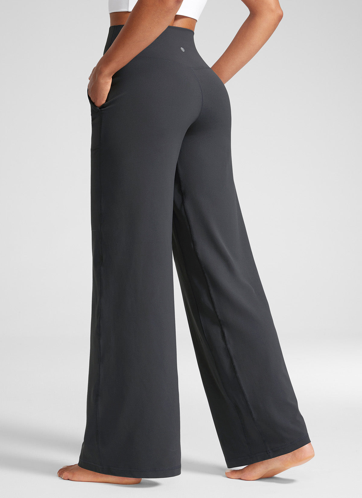 CRZ YOGA Women's Butterlift High Waisted Wide Leg Pants with Pockets 33