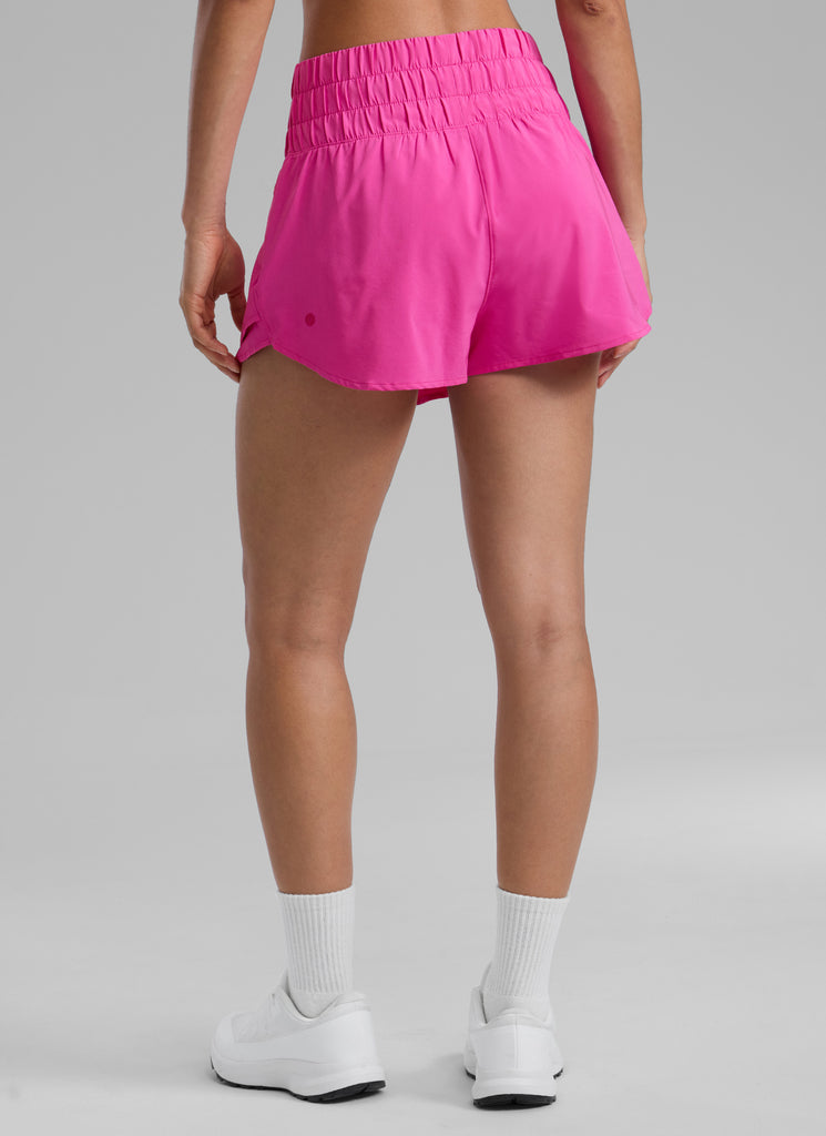 CRZ YOGA Women's Running Tennis High Waisted 2 in 1 Flowy Shorts Sparkle Blue