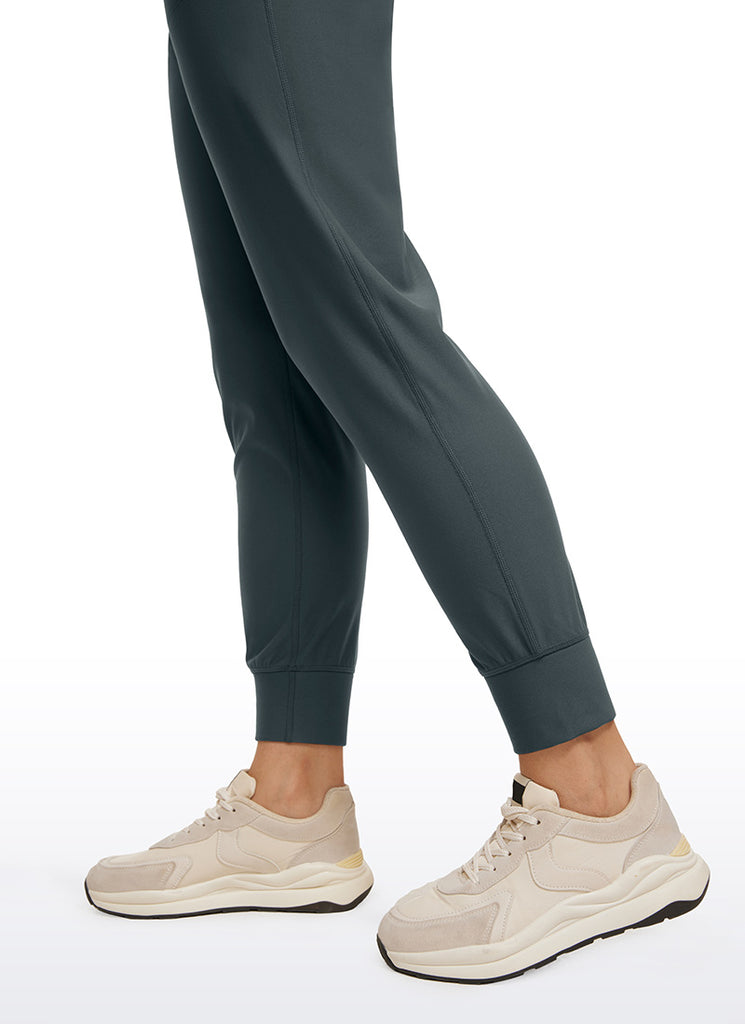 CRZ YOGA Womens Fleece Lined Soft Workout Joggers with Pockets 27.5" Melanite