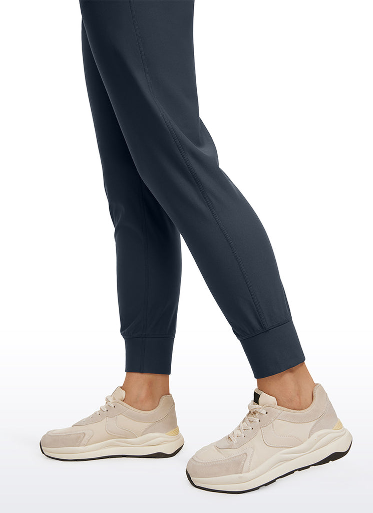 CRZ YOGA Womens Fleece Lined Soft Workout Joggers with Pockets 27.5" True Navy