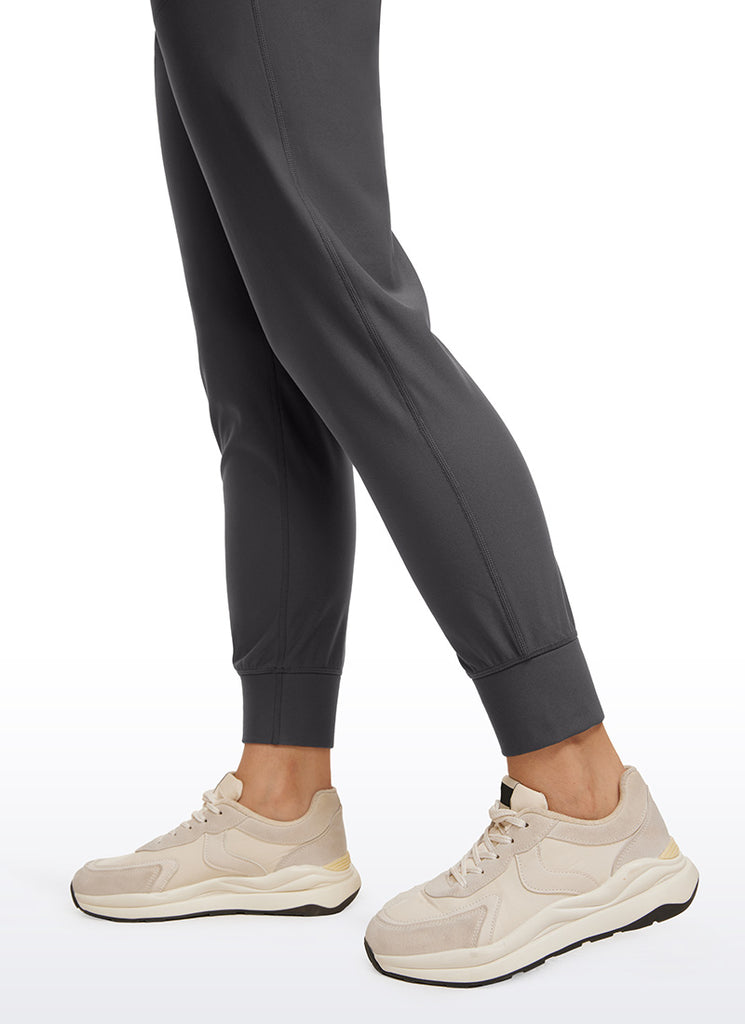 CRZ YOGA Womens Fleece Lined Soft Workout Joggers with Pockets 27.5" Ink Gray
