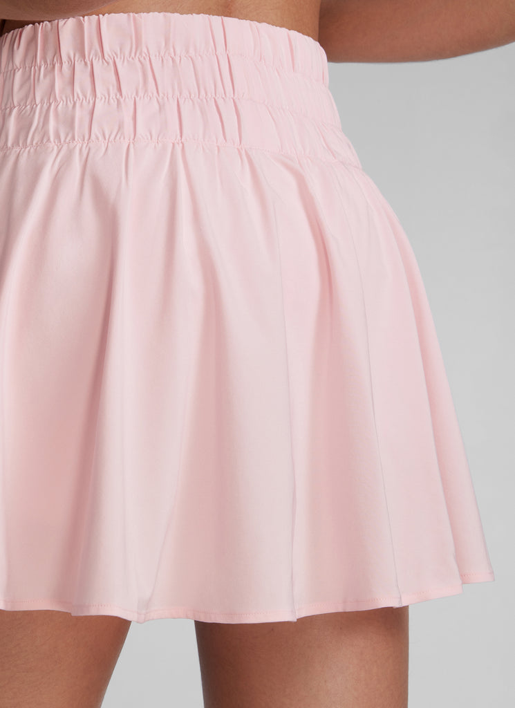 CRZ YOGA Women's Tennis Skirt Feathery-Fit Soft Flowy Skirt 16'' Strawberry Pink