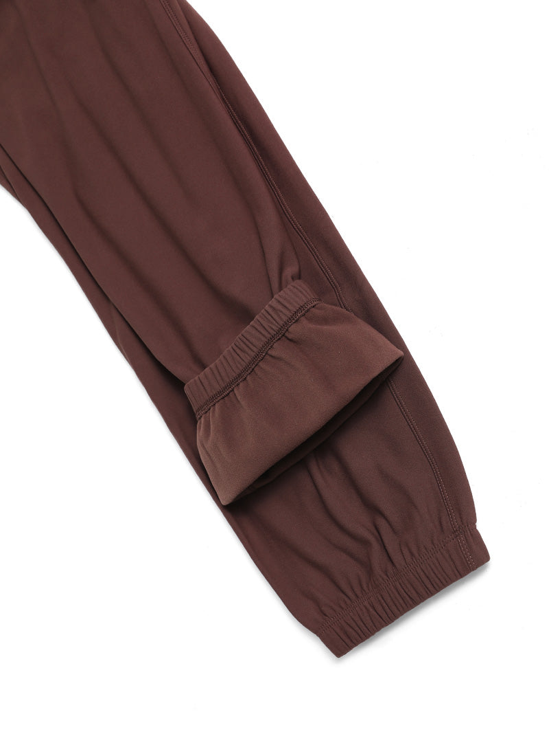 Pantalon de jogging taille haute doublé en polaire 28