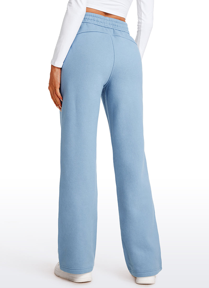 Pantalon de survêtement coupe droite doublé en polaire de coton 30''