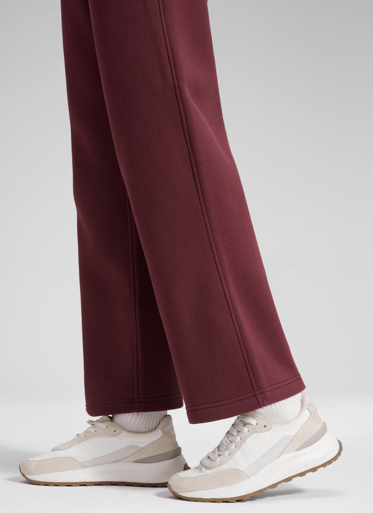 CRZ YOGA Women's Cotton Fleece Lined Casual Straight Leg Pant 28'' Hot Fudge Brown