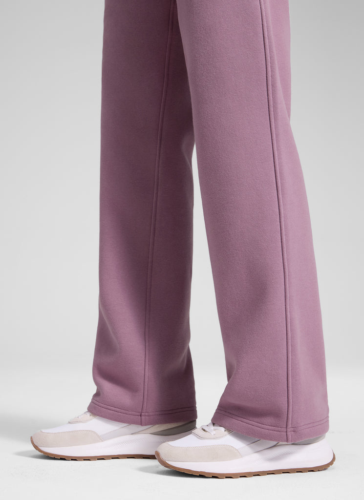 CRZ YOGA Women's Cotton Fleece Lined Casual Straight Leg Pant 32'' Oak