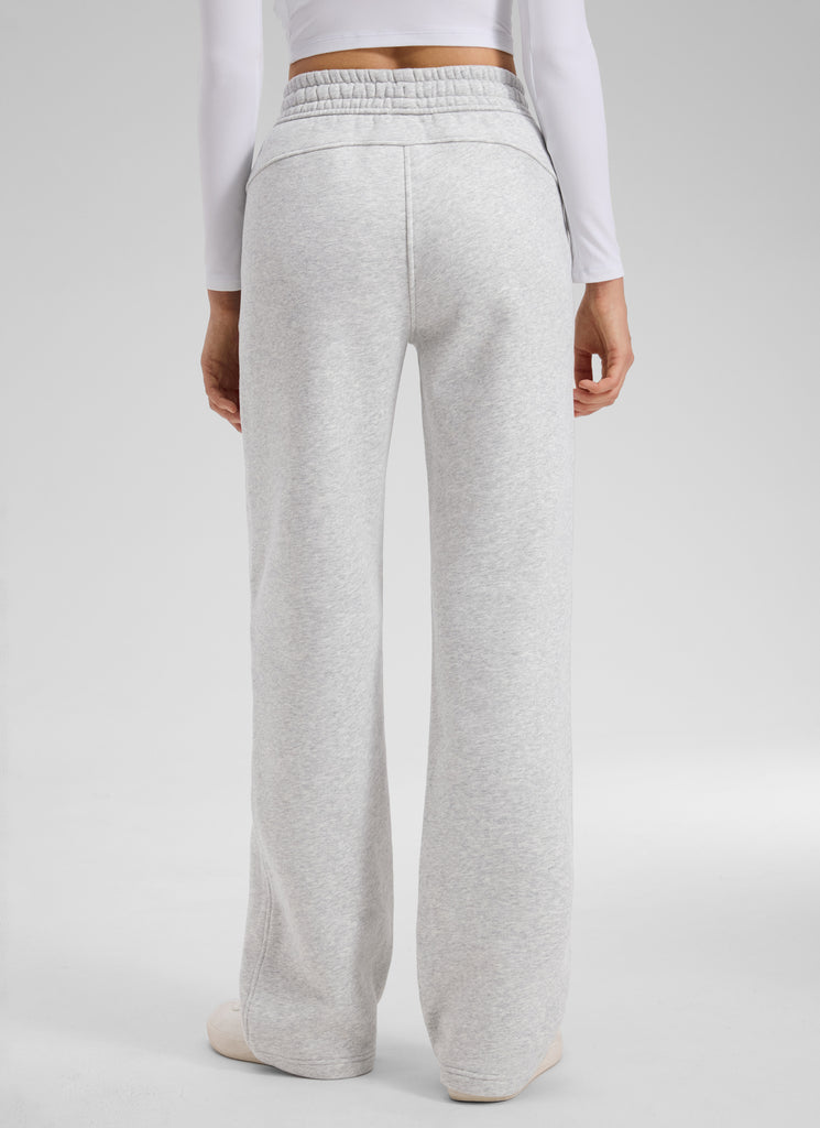 CRZ YOGA Women's Cotton Fleece Lined Casual Straight Leg Pant 32'' Oak