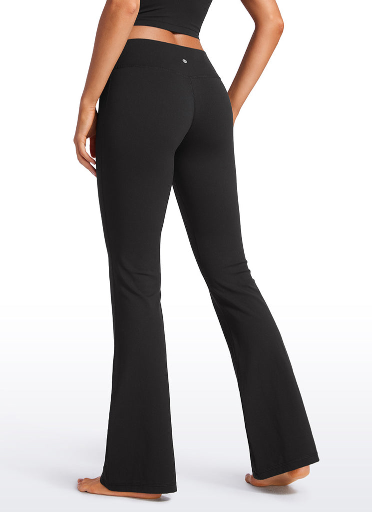 CRZ YOGA Womens Butterluxe Low Rise Flare Leggings 32" Black