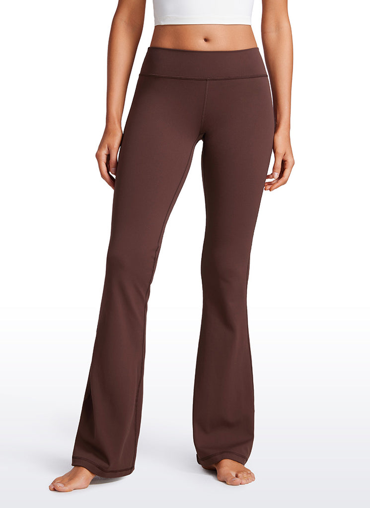 CRZ YOGA Womens Butterluxe Low Rise Flare Leggings 32" Taupe