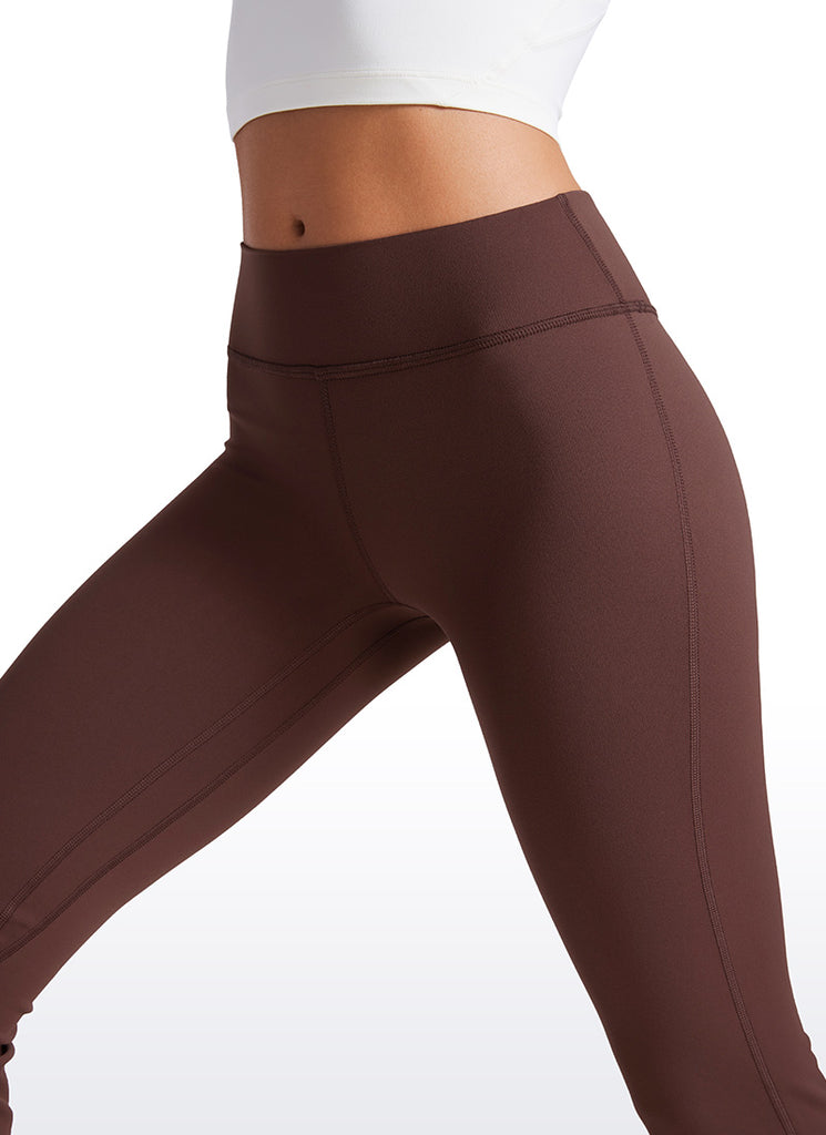 CRZ YOGA Womens Butterluxe Low Rise Flare Leggings 32" Taupe