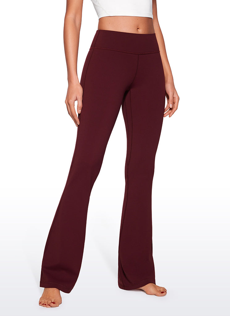 CRZ YOGA Womens Butterluxe Low Rise Flare Leggings 32" Taupe