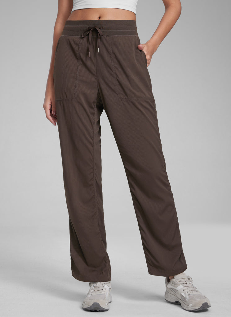 CRZ YOGA Women's Lightweight Straight Leg Workout Pocket Pants 28" Ink Gray