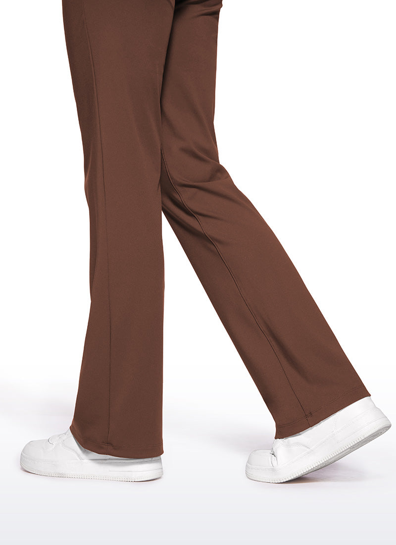 Stretch Flared Pants with Zip Pockets 31