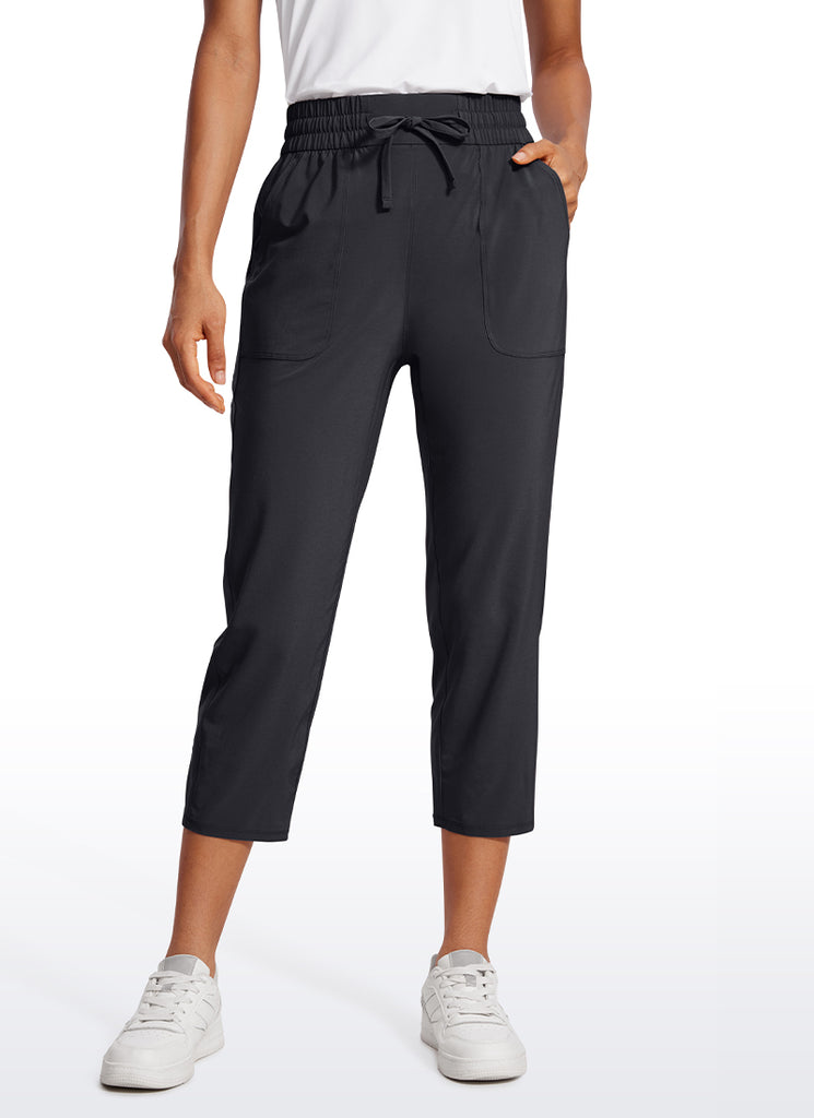 CRZ YOGA Women's Casual Slim Fit Cropped Pants with Pockets 23'' True Navy