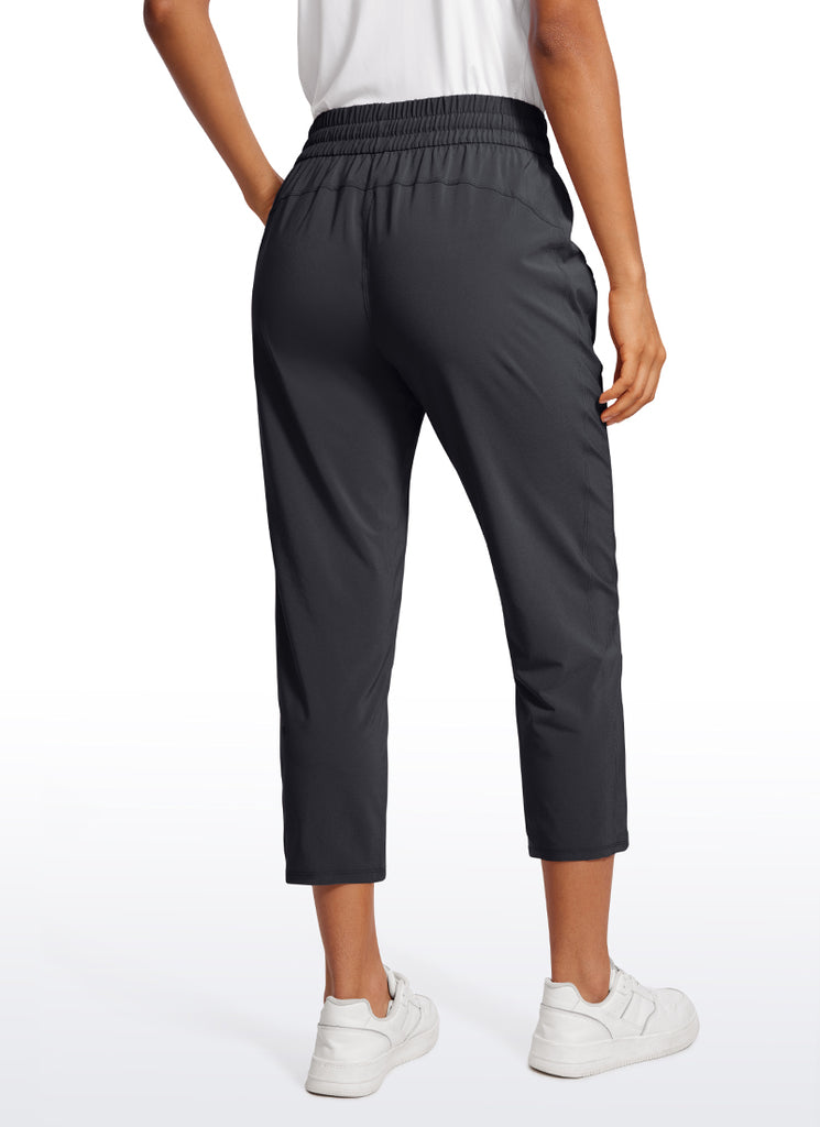 CRZ YOGA Women's Casual Slim Fit Cropped Pants with Pockets 23'' True Navy