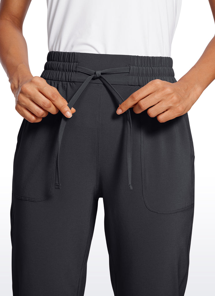 CRZ YOGA Women's Casual Slim Fit Cropped Pants with Pockets 23'' Mint Moment